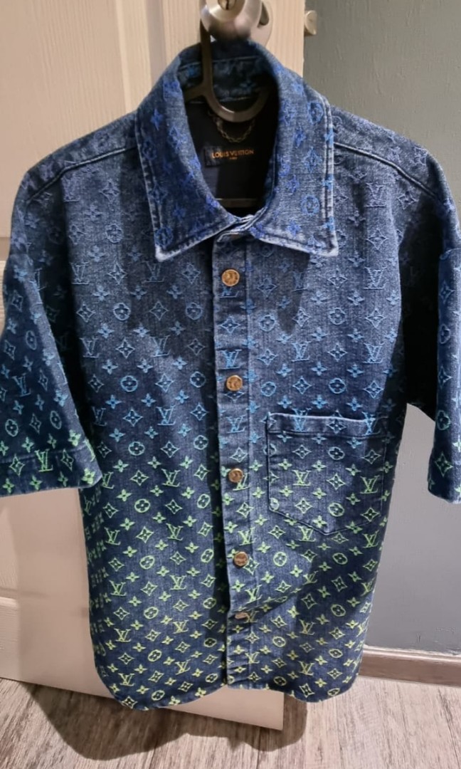 Buy Louis Vuitton LOUISVUITTON Size: XS RM202M VFV HJS15W 1A7XFP LV Leaf  Denim Baseball Short Sleeve Shirt from Japan - Buy authentic Plus exclusive  items from Japan