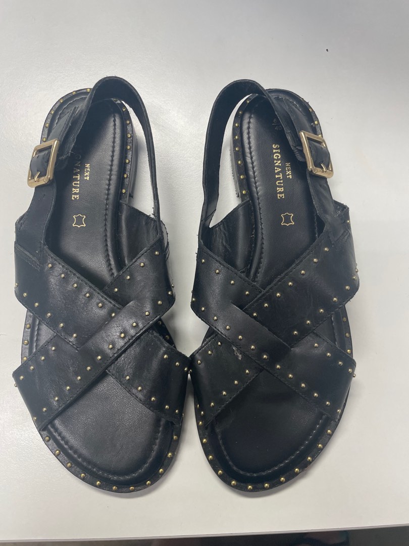 Black Studded Shoes Size 6.5 Women s Fashion Footwear Flats on
