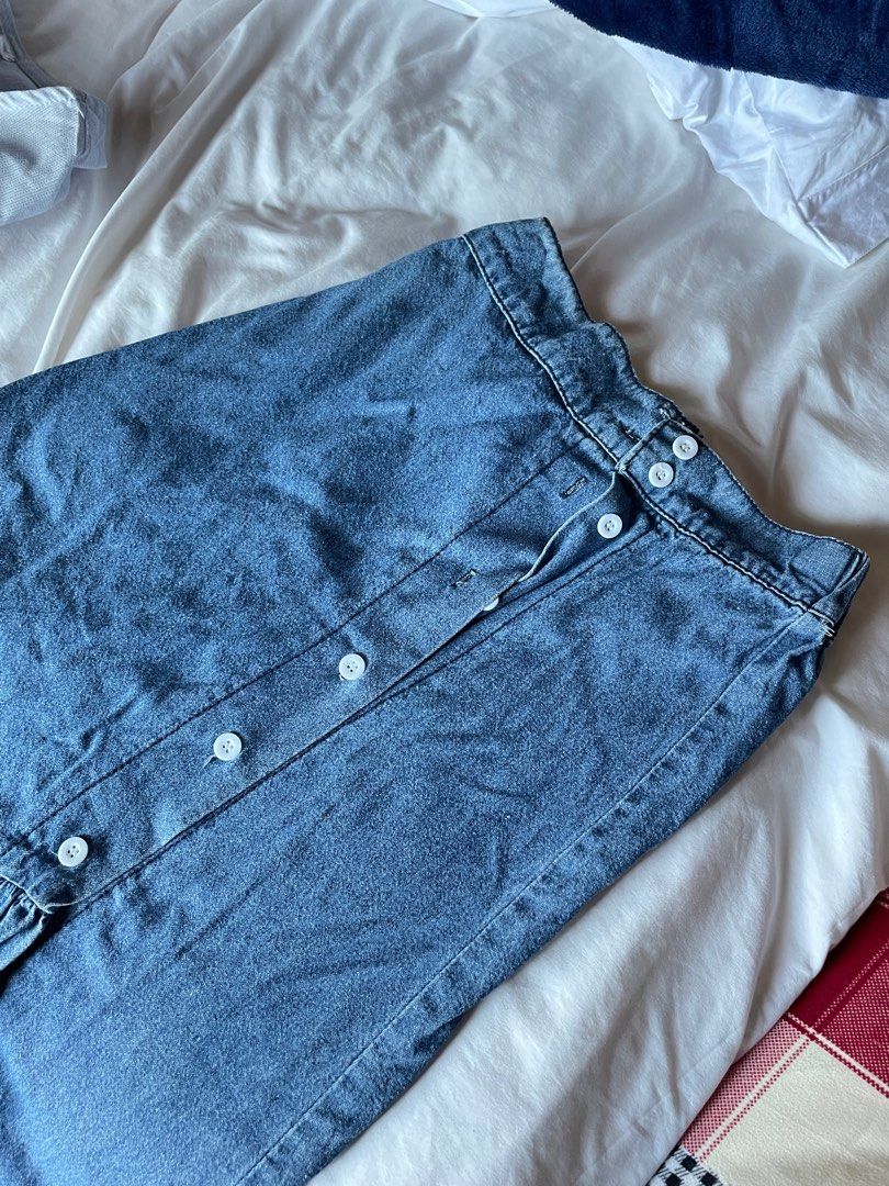 Mid length 2024 blue jean skirts