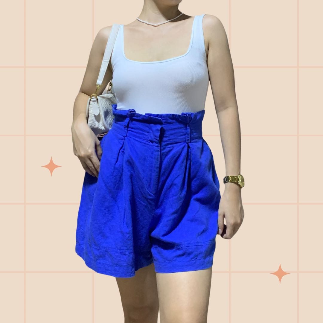 Royal blue paper new arrivals bag shorts