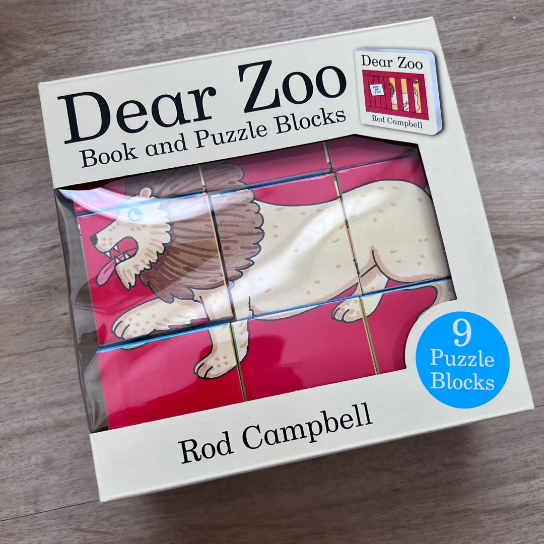 BNIB Dear Zoo Book Puzzle Blocks 9 blocks 6 puzzles