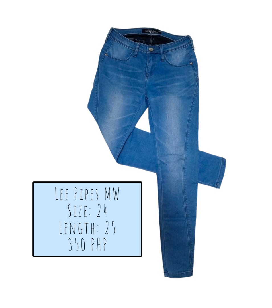 Lee Pipes Denim Pants Womens Fashion Bottoms Jeans on Carousell