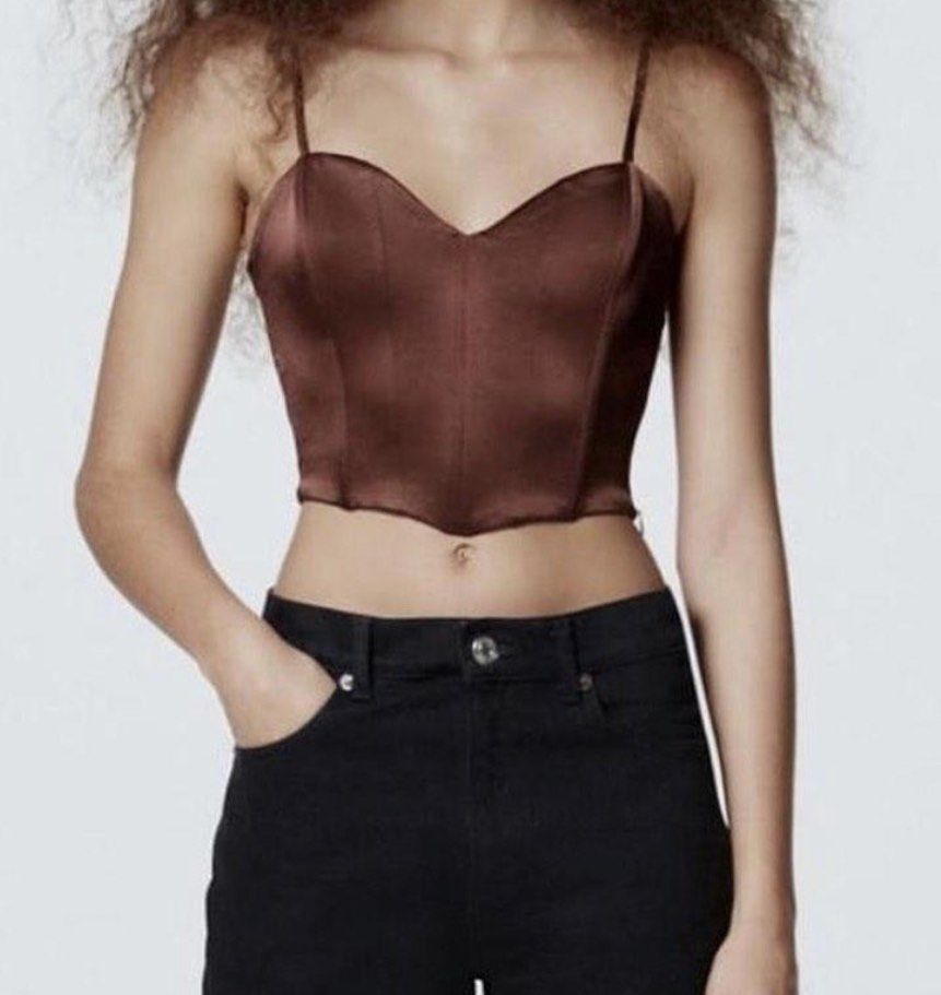 Brown corset top (small to large), Women's Fashion, Tops, Others Tops on  Carousell