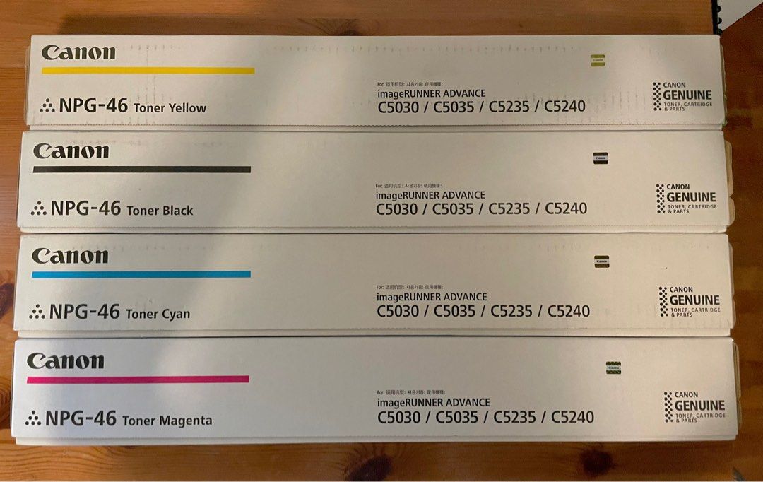 Canon NPG-46 Toner (Black, Yellow, Cyan & Magenta), Computers 