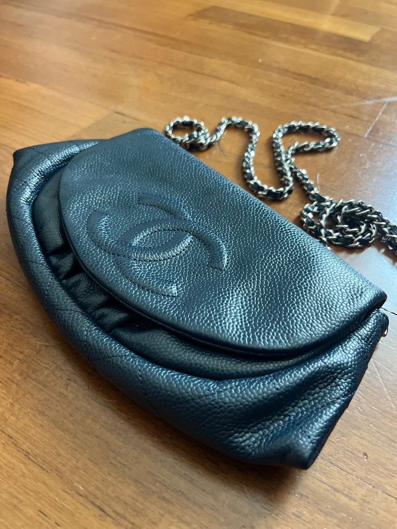 Chanel half moon wallet cheap on chain