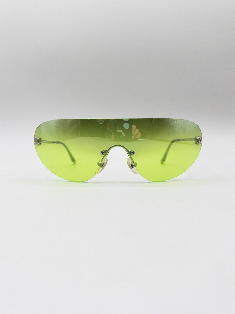 Chanel Sunglasses 4014 Bright Green Y2K 00s Limited Edition (Made in Italy),  Women's Fashion, Watches & Accessories, Sunglasses & Eyewear on Carousell