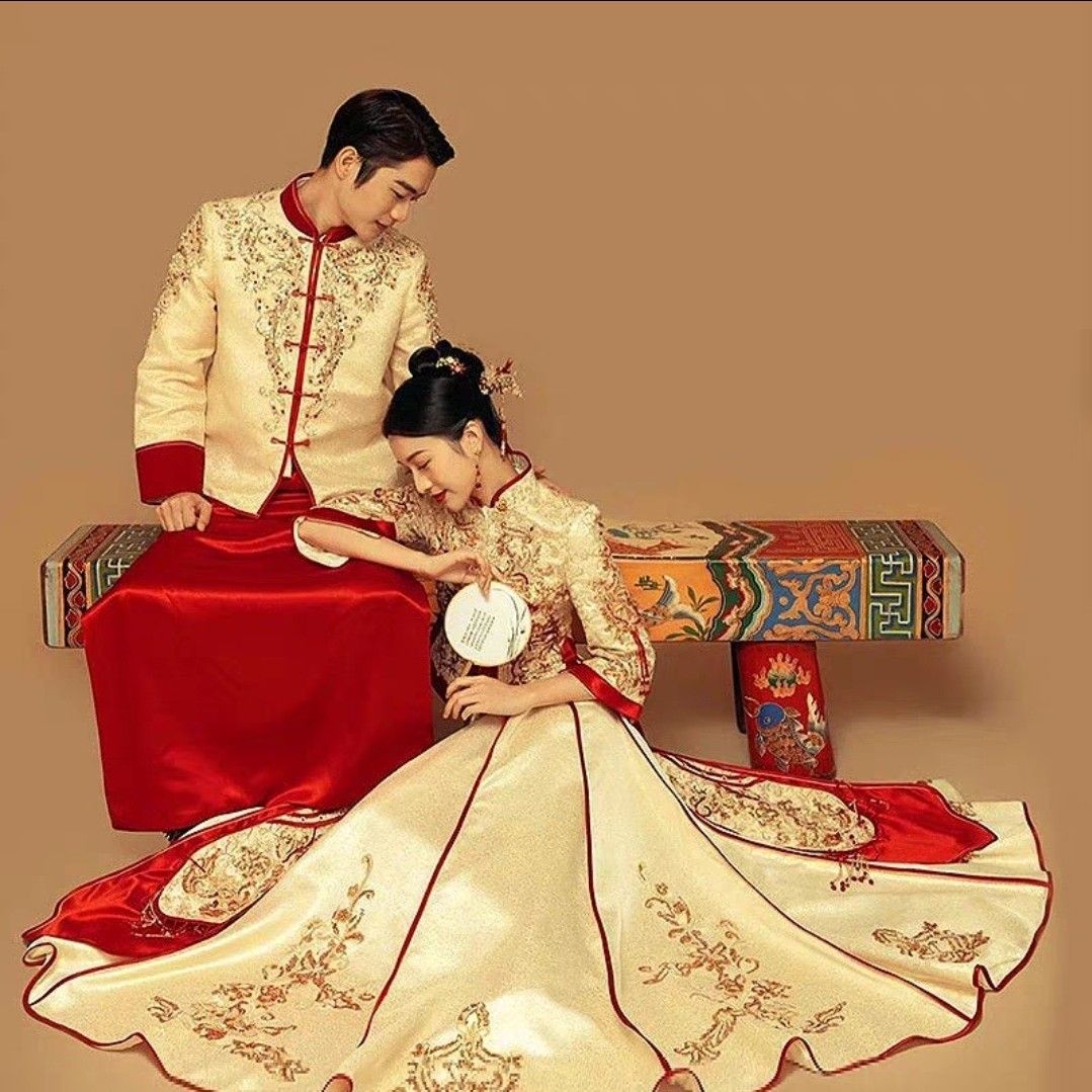 Chinese wedding hot sale mens outfit