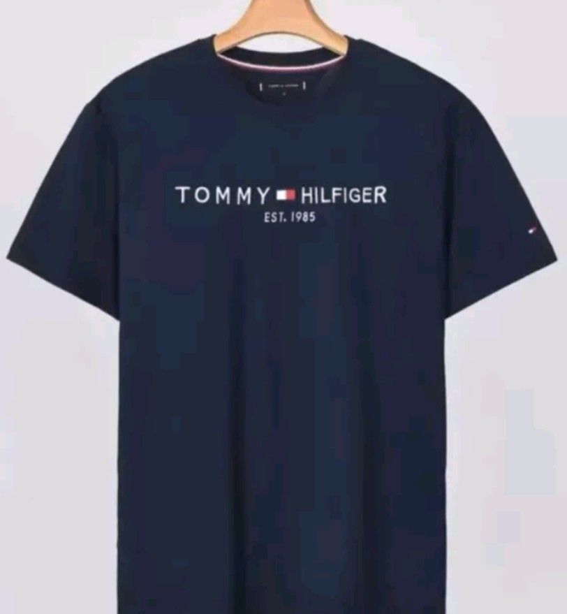 CLEARANCE Tommy Hilfiger navy blue tee shirt tshirt top 1985