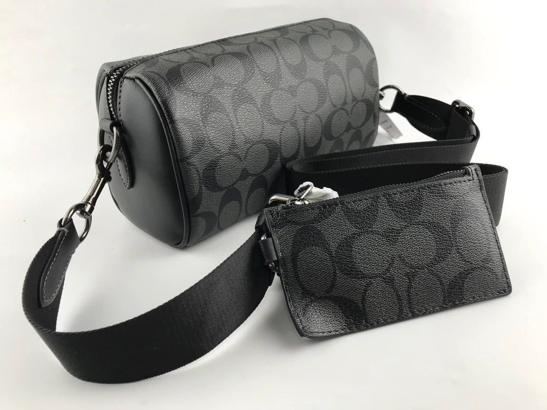 Coach Axel Crossbody In Signature Canvas Men Sling Messenger