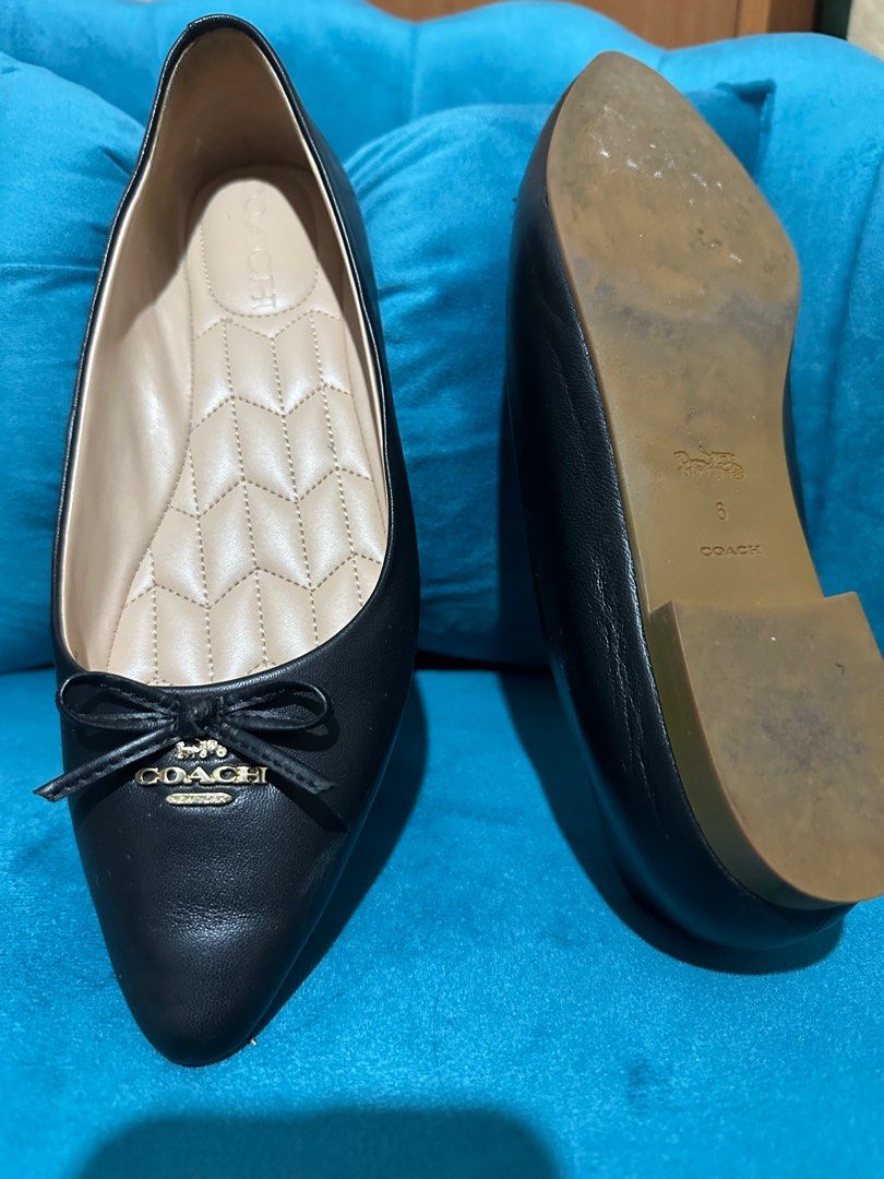 Blue coach flats clearance