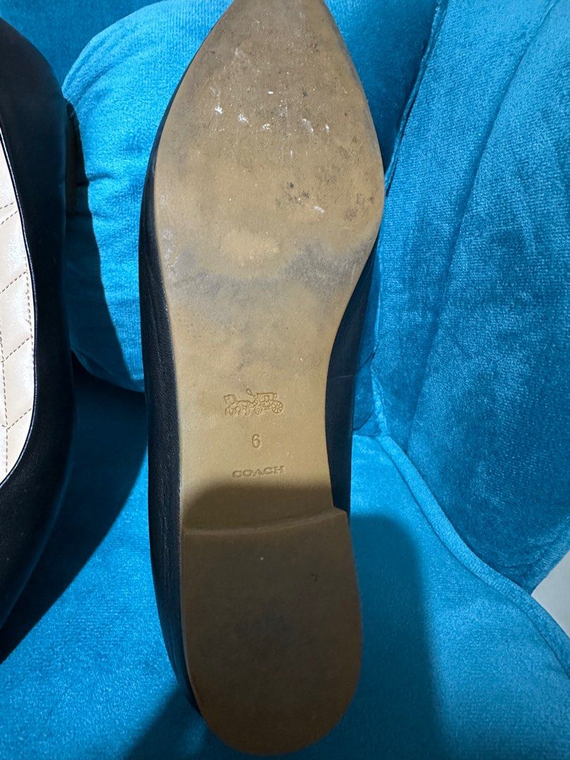Blue coach flats clearance