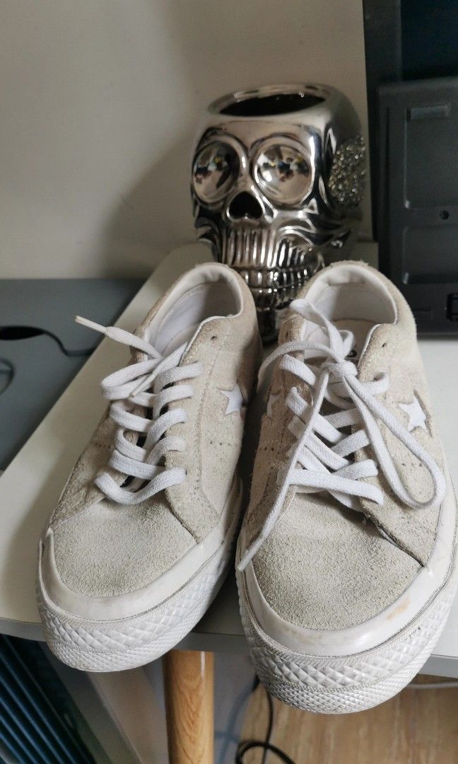 Converse one star suede cream on sale