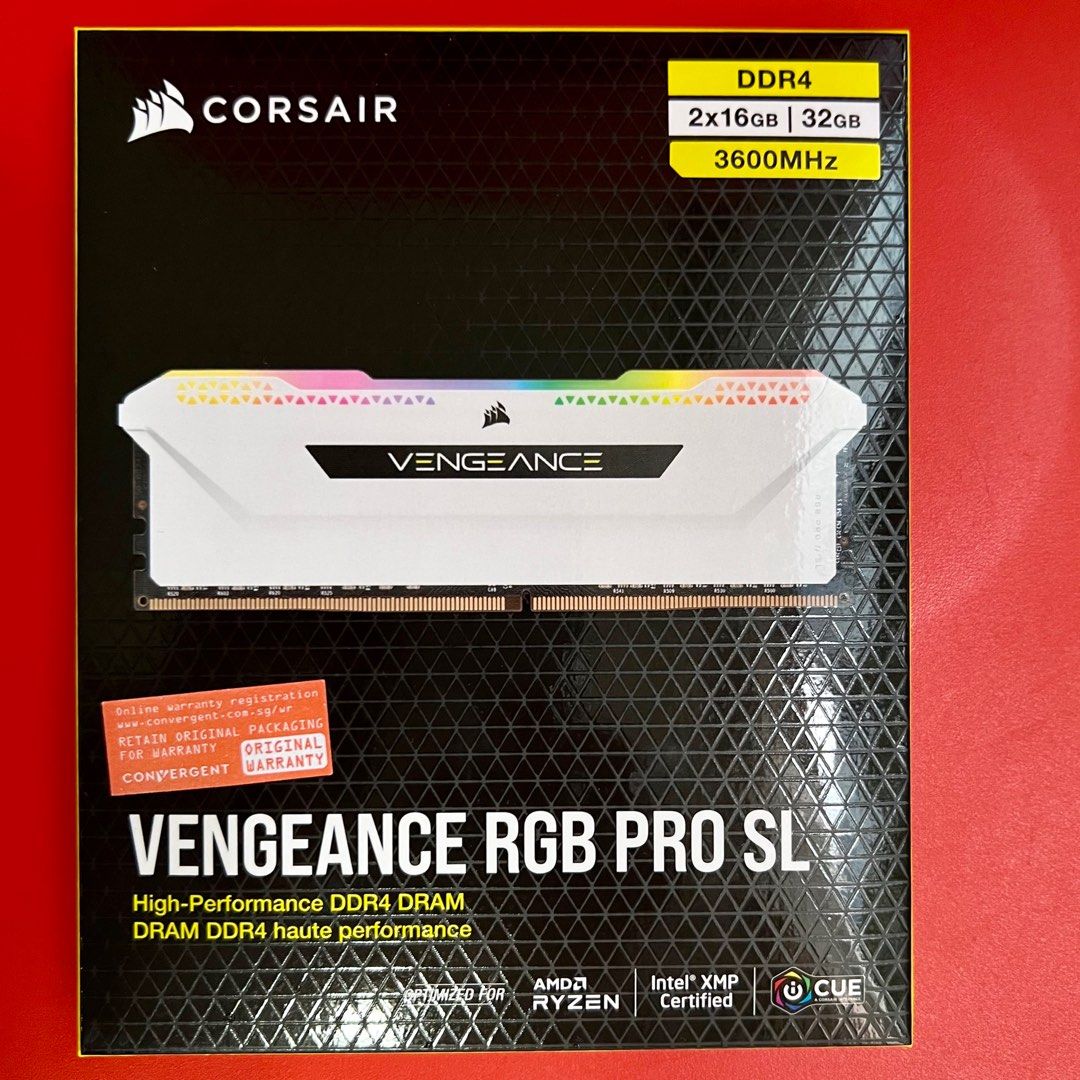 Corsair Vengeance RGB Pro SL DDR4 3600 PC4-28800 32GB 2x16GB CL18