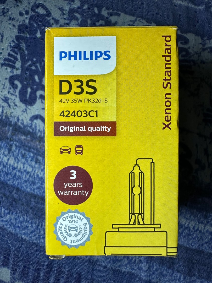 D3S Bulb Philips Original Xenon Original, Auto Accessories on Carousell