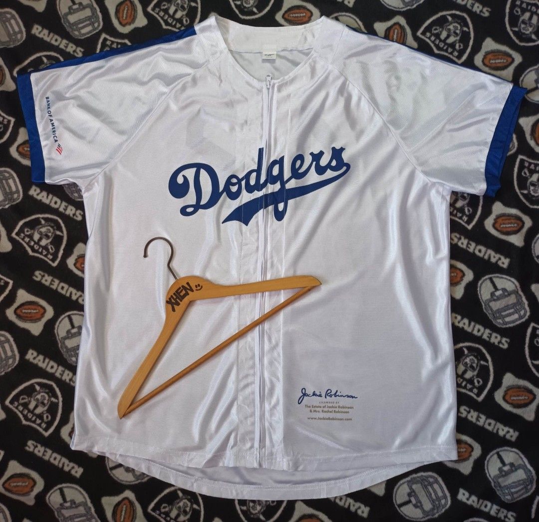 LA Dodgers Jersey XL White Full Zip Jackie Robinson MLB Baseball SGA  Giveaway