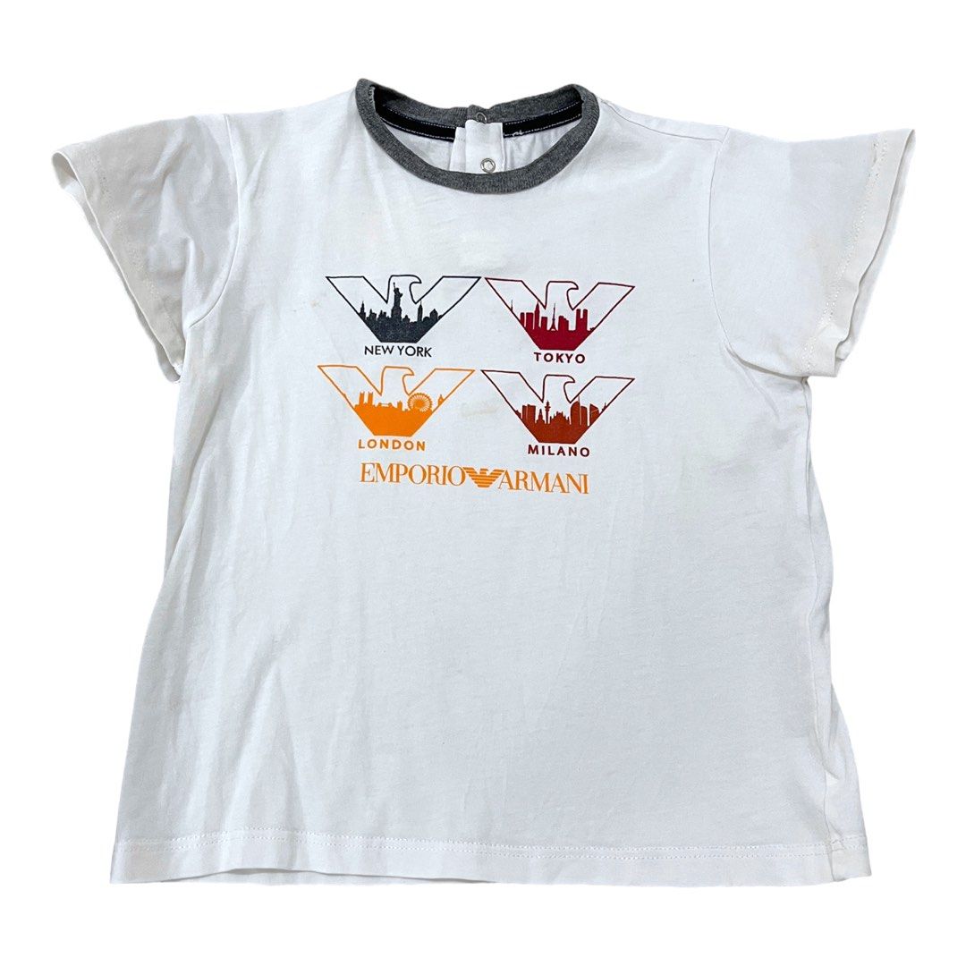 Giorgio armani white sales t shirt