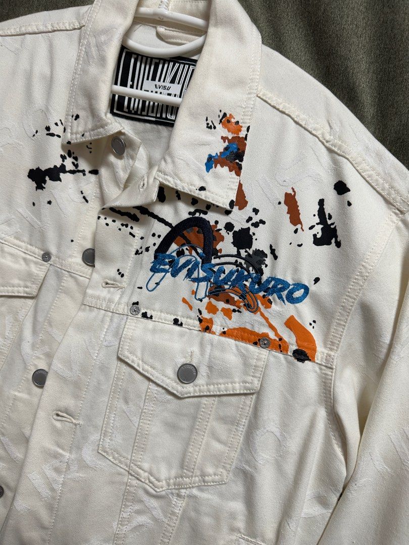 Custom white cheap denim jacket