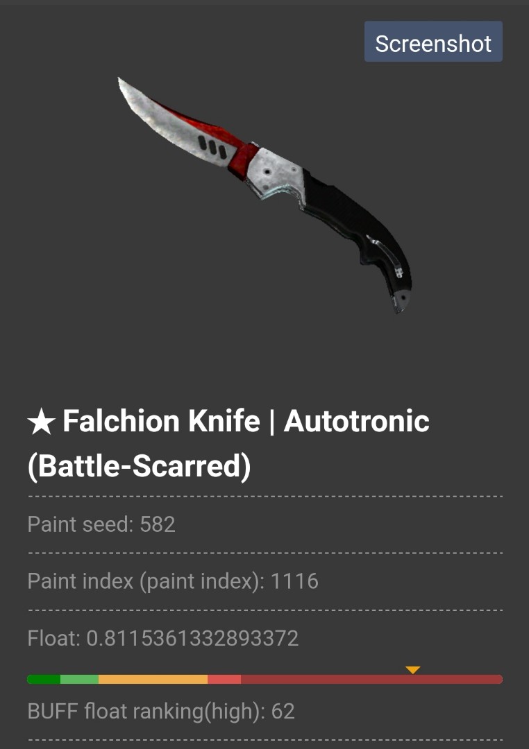 Falchion Knife | Autotronic (Battle-Scarred), Video Gaming, Gaming ...
