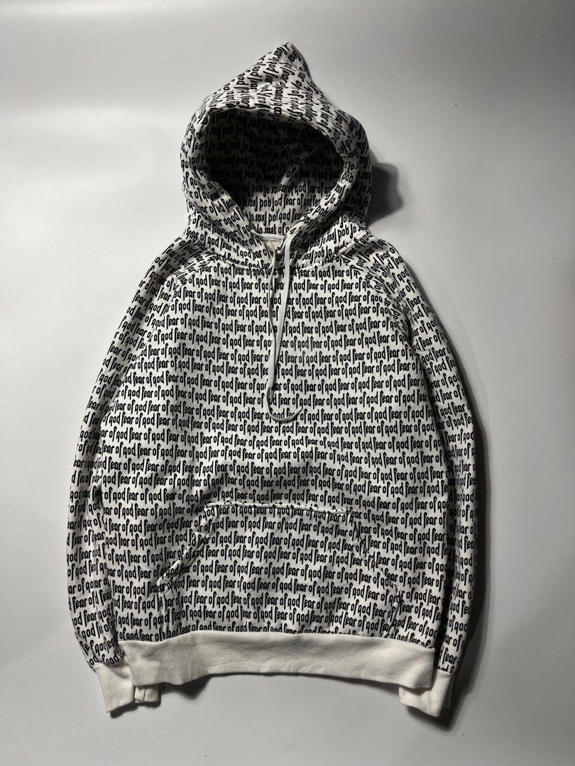 Fear of god essential all over print hoodie