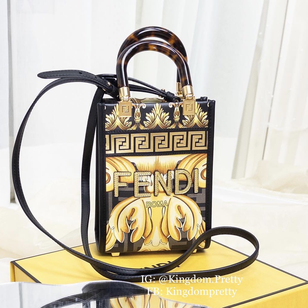 Versace Pre-owned x Fendi Medium Sunshine Shopper Tote Bag