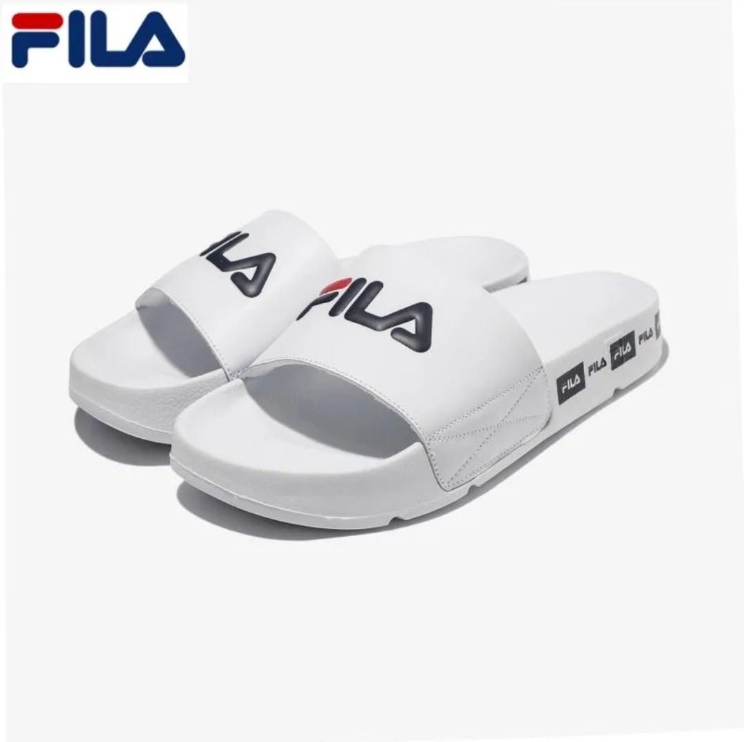 White on sale slide ons