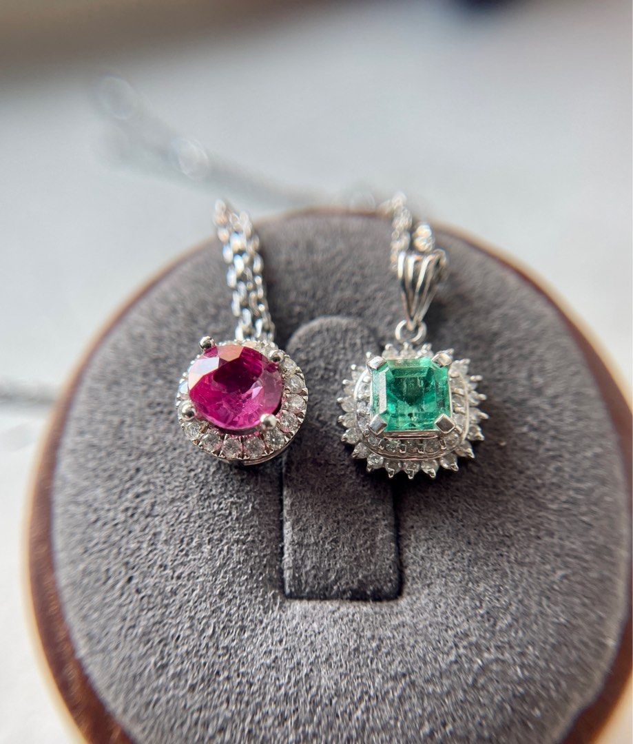 Red sapphire clearance necklace