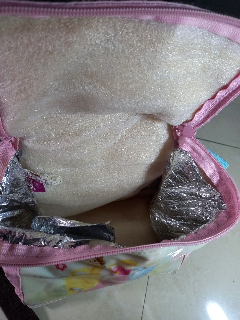Free Disney Princess Lunch Bag (Category: Diaper Bags & Wetbags) located in Caloocan City. Submitted by colorsandcrafts (Listing ID 1238246492, Image 2). Description: Free for purchase worth 200. Has a damaged foil lining. But bag can still be used. Needs cleaning lang po. Shipping c/o buyer.