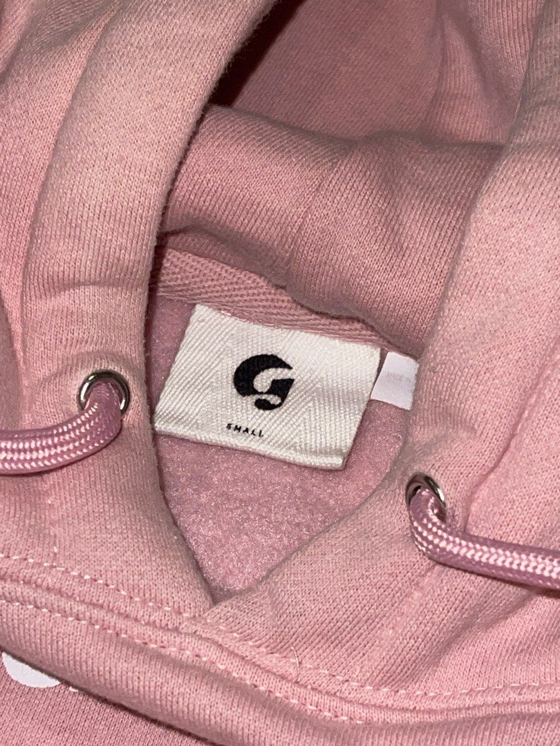 GLOSSIER PINK HOODIE (Category: Coats, Jackets and Outerwear) located in Paranaque City. Submitted by studio0803ph (Listing ID 1238400672, Image 2). Description: used twice oversized fit can fit M-L.