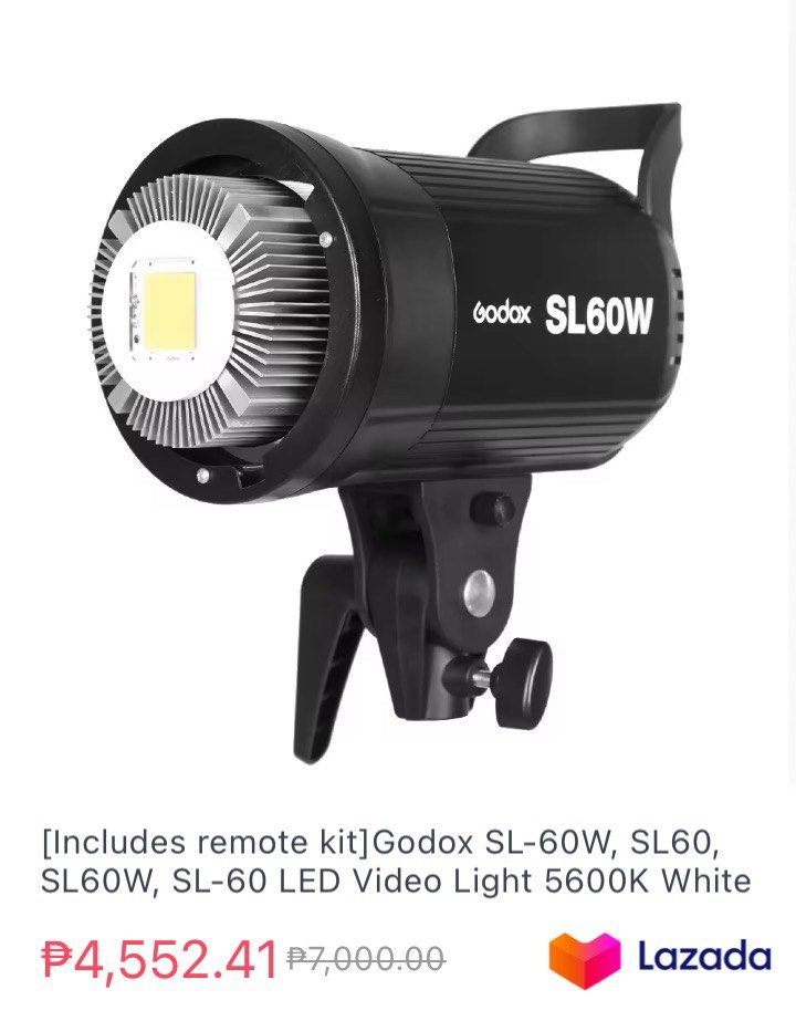 GODOX SL60W, Photography, Photography Accessories, Lighting & Studio  Equipment on Carousell