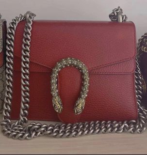 Gucci Rajah Web Stripe Crossbody Bag Small Red in Leather with Gold-tone -  US