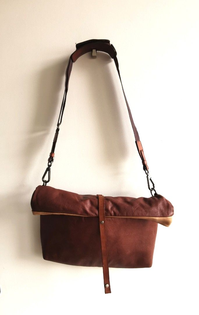 Laptop sling bag leather deals