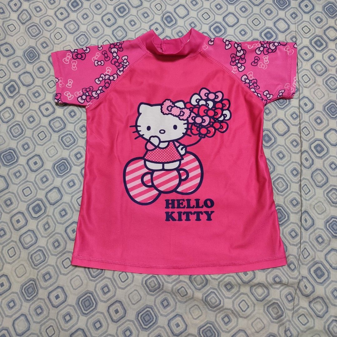 Hello Kitty rash guard set, Babies & Kids, Babies & Kids Fashion on ...