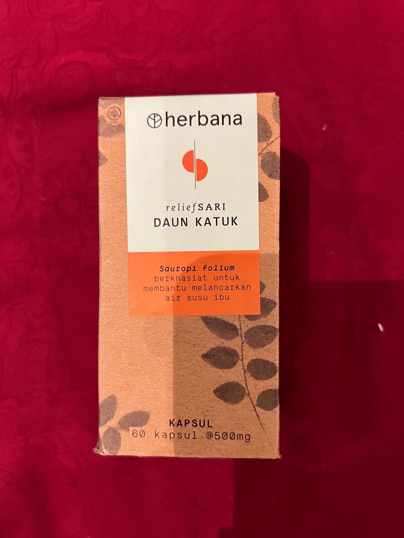 Herbana Relief Sari Daun Katuk 60 Kapsul NEW on Carousell