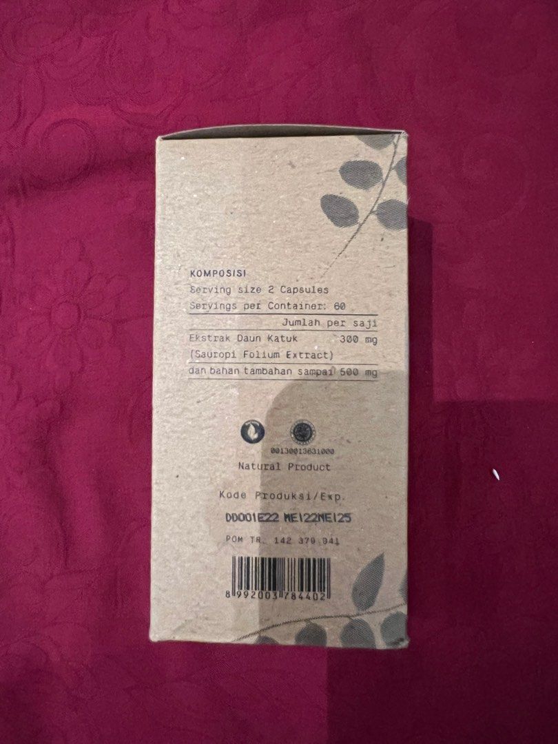 Herbana Relief Sari Daun Katuk 60 Kapsul NEW on Carousell