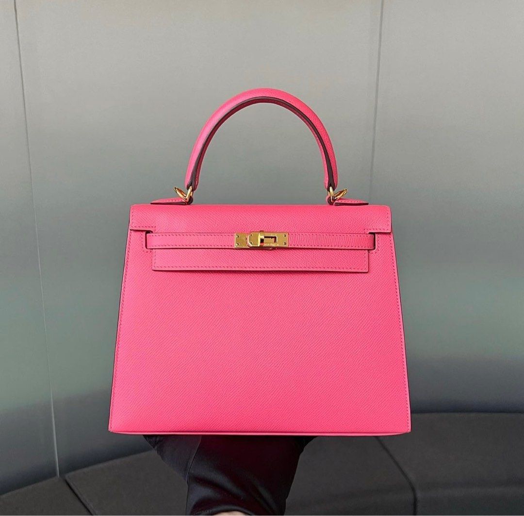 Hermee Kelly 25 Sellier Rose Azalee Epsom Ghw