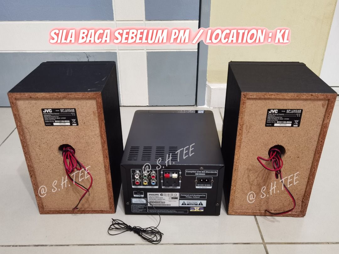 Hifi Philips with Jvc 2Way Bookshelf Speaker Bluetooth Cd Radio Can