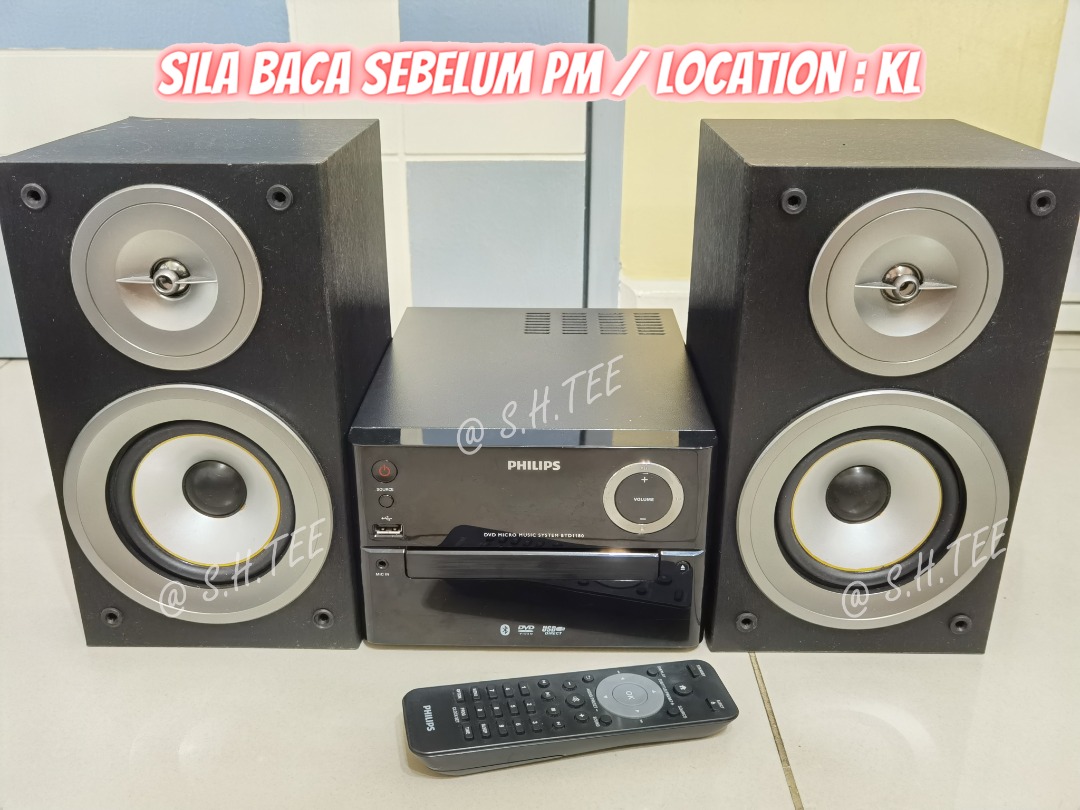 Hifi Philips with Jvc 2Way Bookshelf Speaker Bluetooth Cd Radio Can