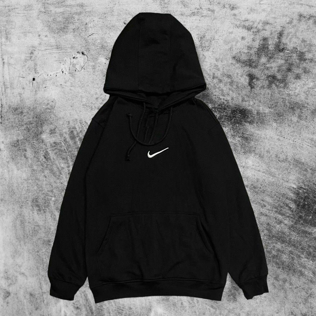Hoodie Nike Center Logo Swoosh Hitam