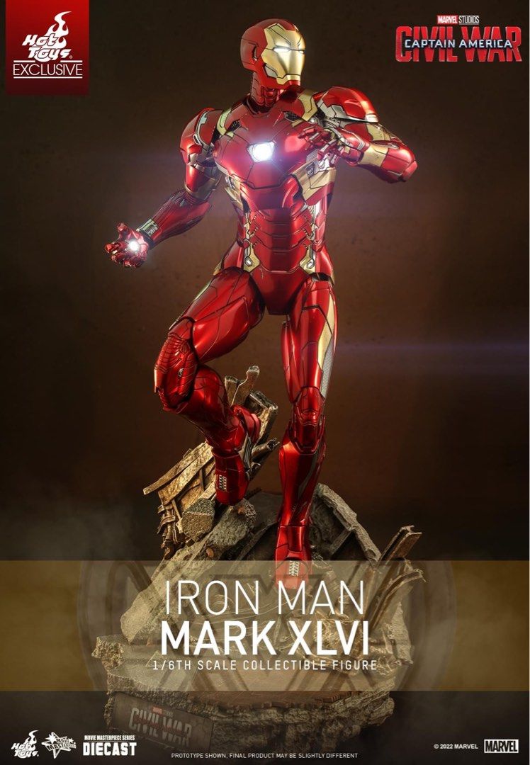 ホットトイズ MMS608-D42 アイアンマン マーク46 ムービー・マスターピース DIECAST】『シビル・ウォー