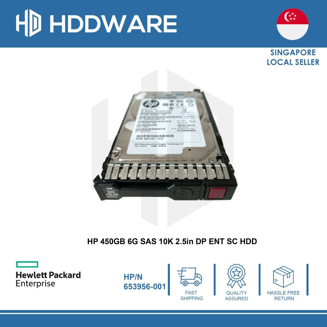お取り寄せ HP 653956-001 450GB RPM 6G 6G HPE SAS 450GB FOR 10K