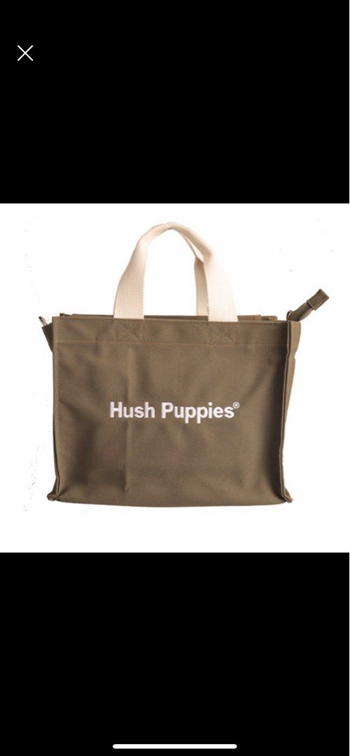 Hush Puppies Tas Wanita Canvas Tote Bag L Olive on Carousell