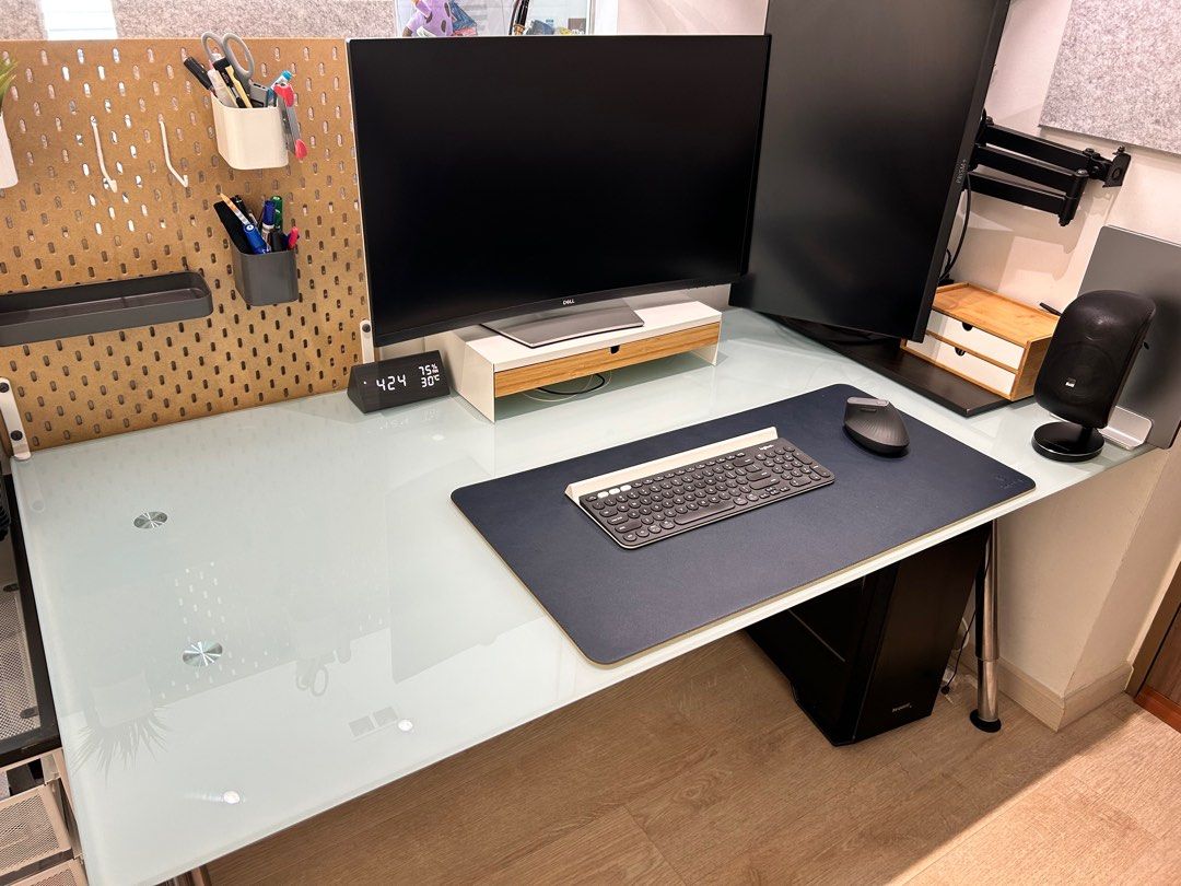 Glass office desk ikea sale