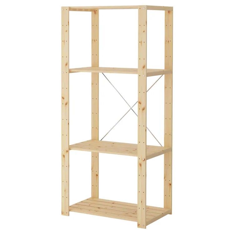 IKEA WOODEN SHELVES STORAGE, Furniture & Home Living, Furniture