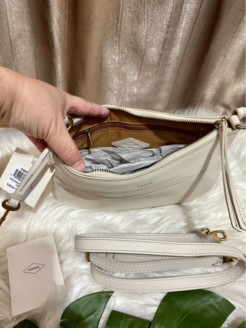 Fossil Skylar Baguette Crossbody Bag - White