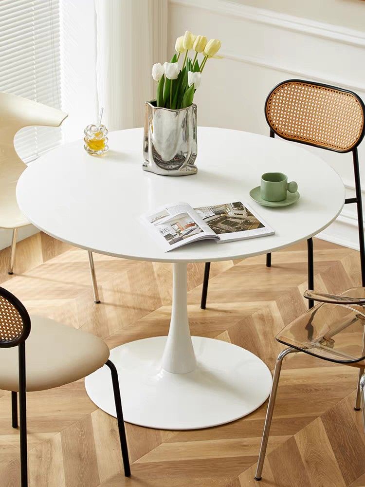 INSTOCK Minimalist Nordic White Tulip Dining Coffee Table