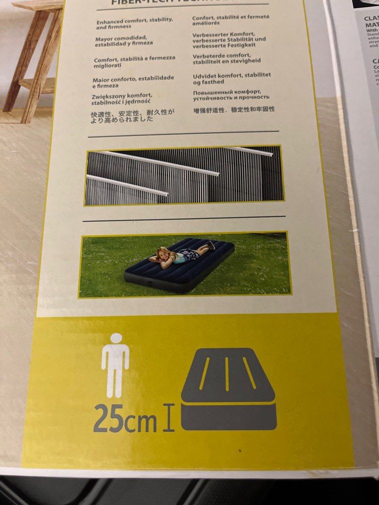 Intex durabeam standard air mattress, Furniture & Home Living