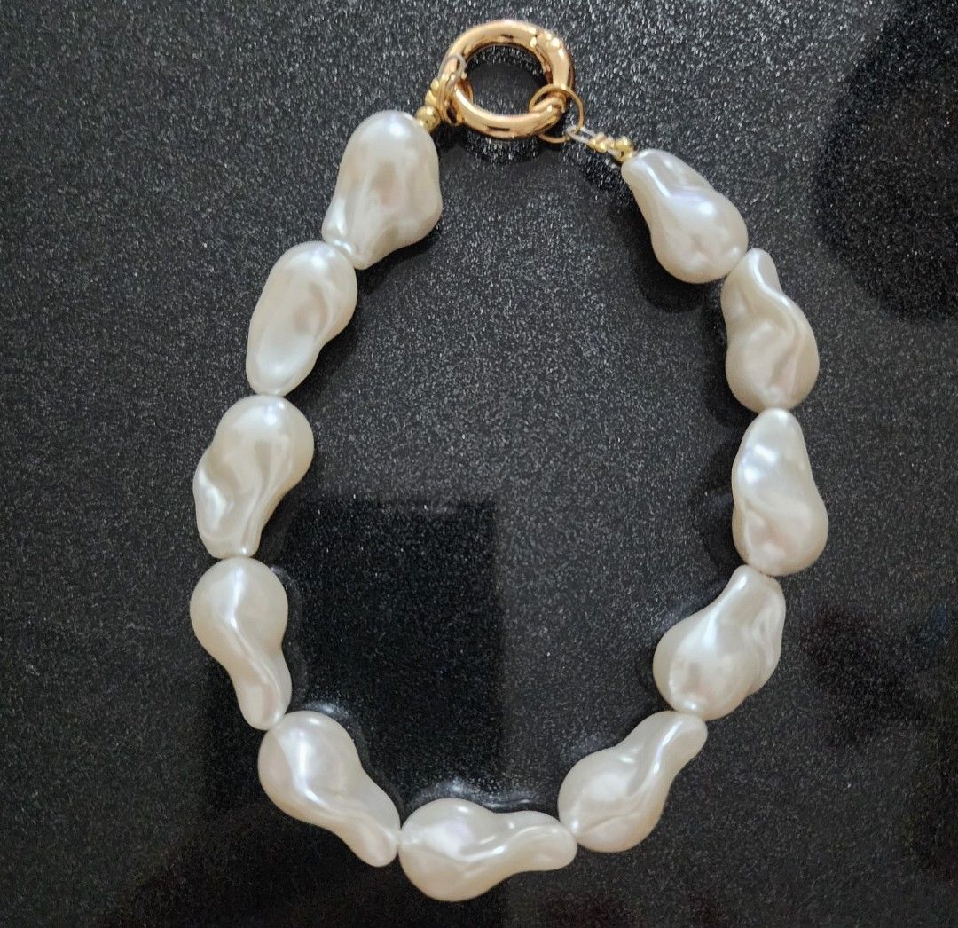 Natural Square Baroque Pearl Beads Irregular Genuine Freshwater