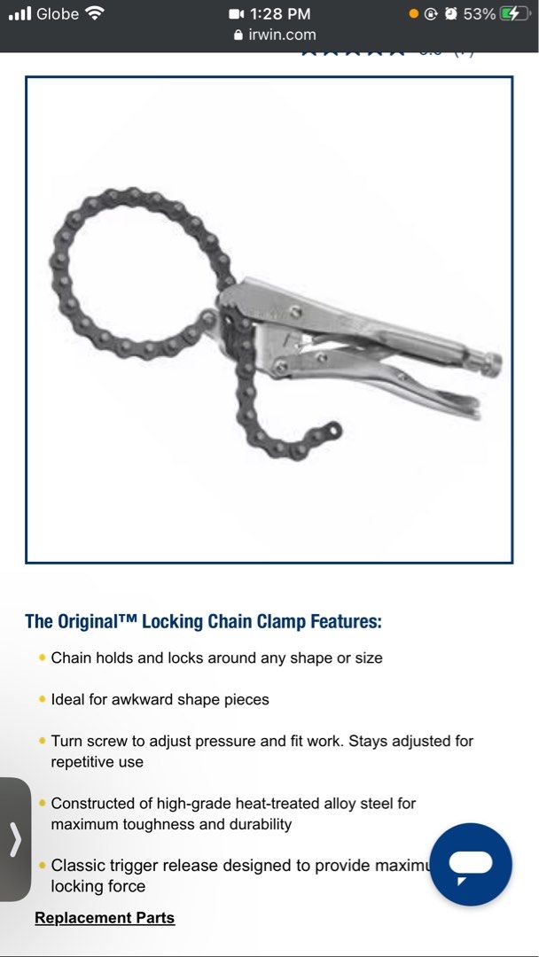 IRWIN Vise-Grip (Category: Construction Tools & Equipment) located in Manila. Submitted by Decluttering_ (Listing ID 1238288180, Image 3). Description: Bought it for 2k.