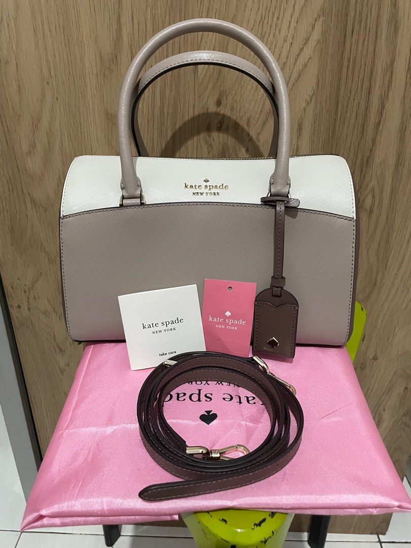 Kate spade medium devyn duffle in colorblock neutral multi, Barang