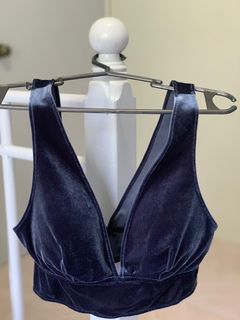 La Senza Blue Velvet Bralette Crop